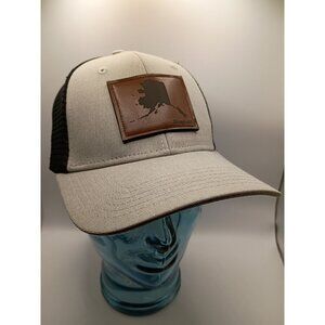 Snap-On Alaska Leather Patch Trucker Hat Adjustable Snapback Cap